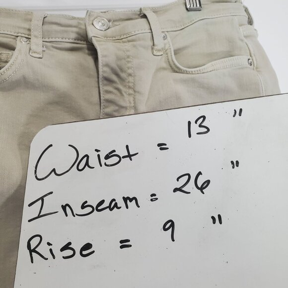 FREE PEOPLE‎ Womens Jeans SZ 27R Midrise Khaki Busted Knee Skinny Stretchy Boho - Picture 5 of 13